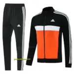 2025 Adidas OrangeBlack Full Zipper Jacket +Long Pants