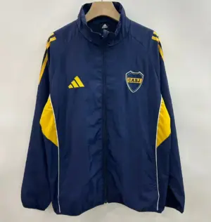 Boca sapphire blue single-sided embroidered windbreaker