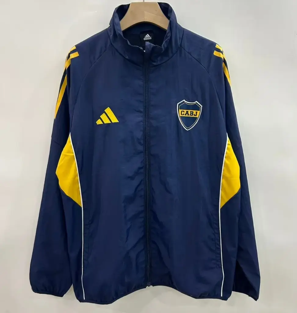 Boca sapphire blue single-sided embroidered windbreaker