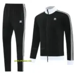 2025 Adidas Original Black Full Hoodie Zipper Jacket +Long Pants