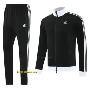 2025 Adidas Original Black Full Hoodie Zipper Jacket +Long Pants
