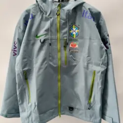 Brazilian light blue waterproof jacket