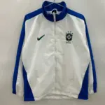 Brazilian white single-sided embroidered windbreaker