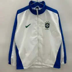 Brazilian white single-sided embroidered windbreaker