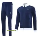 2025 Adidas Original Navy Full Hoodie Zipper Jacket +Long Pants