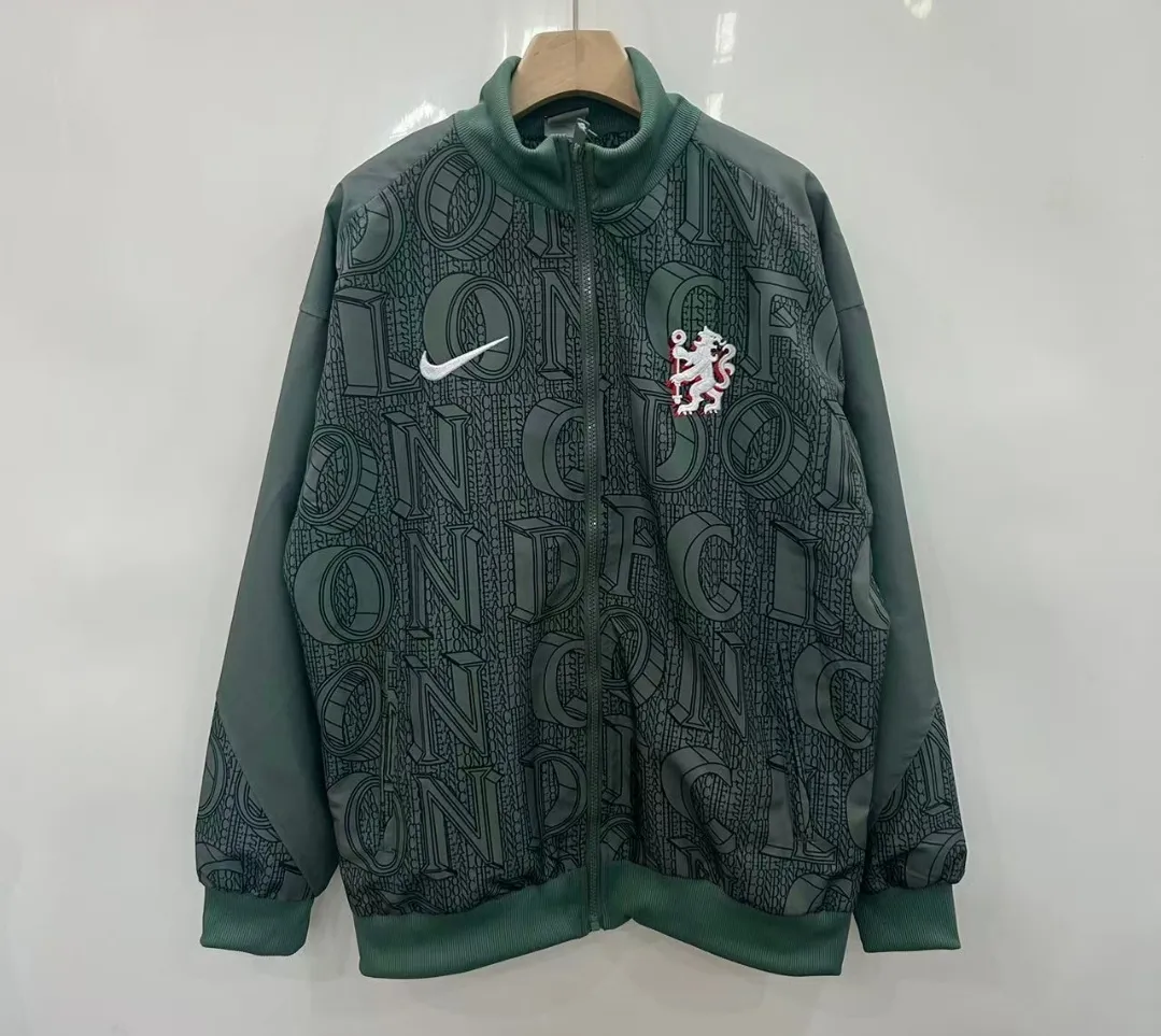 Chelsea dark green pad-printed single-sided embroidered windbreaker Chelsea dark green pad-printed single-sided embroidered windbreaker