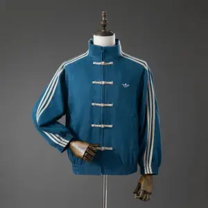 Chinese style Tang suit blue