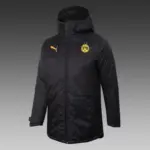 Dote black mid-length cotton coat