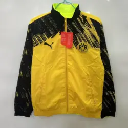 Dote fluorescent green double-sided embroidered windbreaker