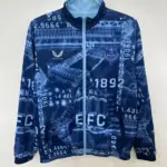 Everton blue double-sided embroidered trench coat