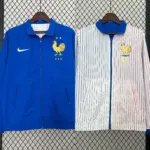 French blue vertical pattern double-sided silicone windbreaker