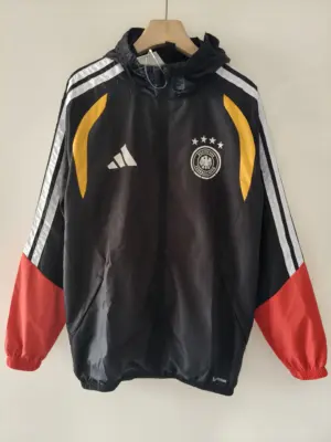 German black horn version single-sided hooded windbreaker