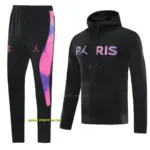 2025 Air Jordan Jumpman Black Purple Hoodie Full Zipper Jacket+Long Pants