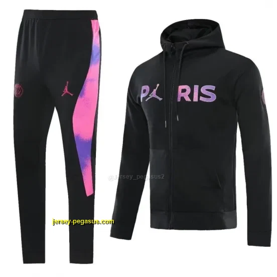 2025 Air Jordan Jumpman Black Purple Hoodie Full Zipper Jacket+Long Pants