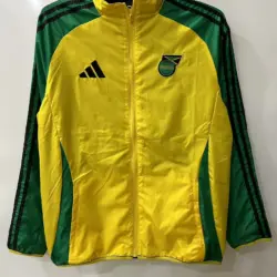 Jamaican plaid yellow double-sided embroidered windbreaker
