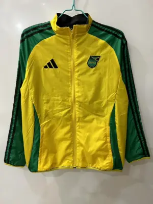 Jamaican plaid yellow double-sided embroidered windbreaker