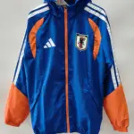 Japanese dark blue hooded single-sided windbreaker
