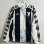 Juventus black and white double-sided silicone windbreaker