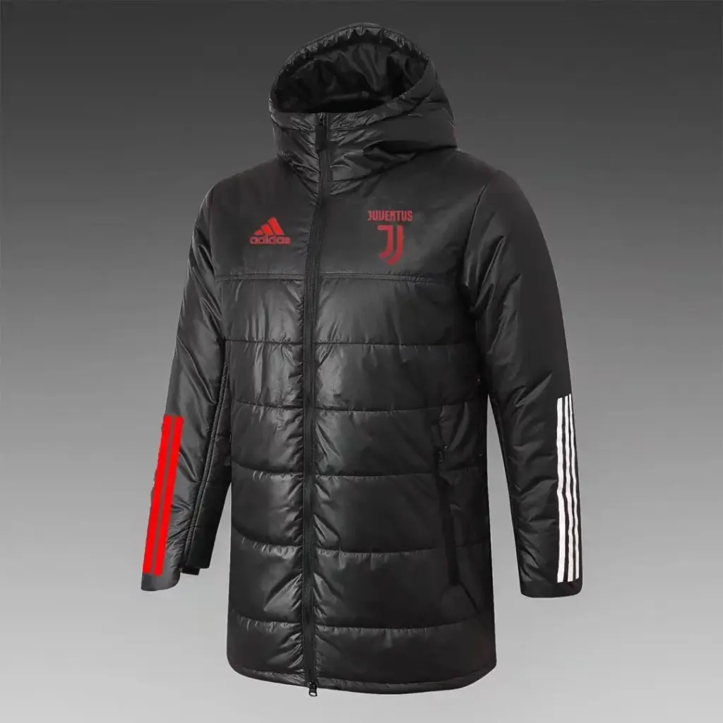 Juventus black mid-length cotton coat