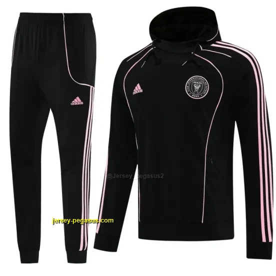 2025 Inter Miami Black Full Hoodie Zipper Jacket +Long Pants