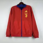 Juventus red and blue double-sided silicone windbreaker