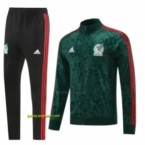 2025 Mexico Green Full Zipper Jacket+Long Pants