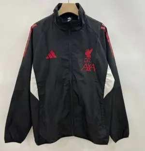 Liverpool black-red label single-sided embroidered windbreaker