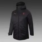Manchester City black mid-length cotton coat