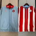 Manchester City blue and red double-sided silicone windbreaker