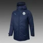 Manchester City royal blue mid-length cotton coat