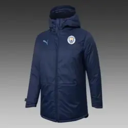 Manchester City royal blue mid-length cotton coat