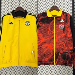Manchester United Yellow Double Windbreaker Silicone Surface
