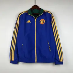 Manchester United blue and green double-sided silicone windbreaker
