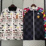 Manchester United graffiti reversible trench coat