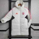 Manchester United mid-length white cotton coat
