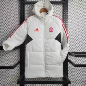 Manchester United mid-length white cotton coat