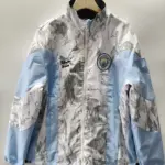 Manchester white double-sided embroidered windbreaker