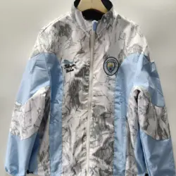 Manchester white double-sided embroidered windbreaker
