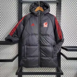 Mexican black mid-length cotton coat