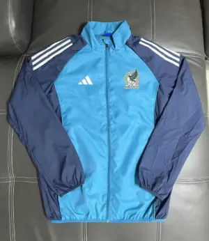 Mexican blue football jersey windbreaker