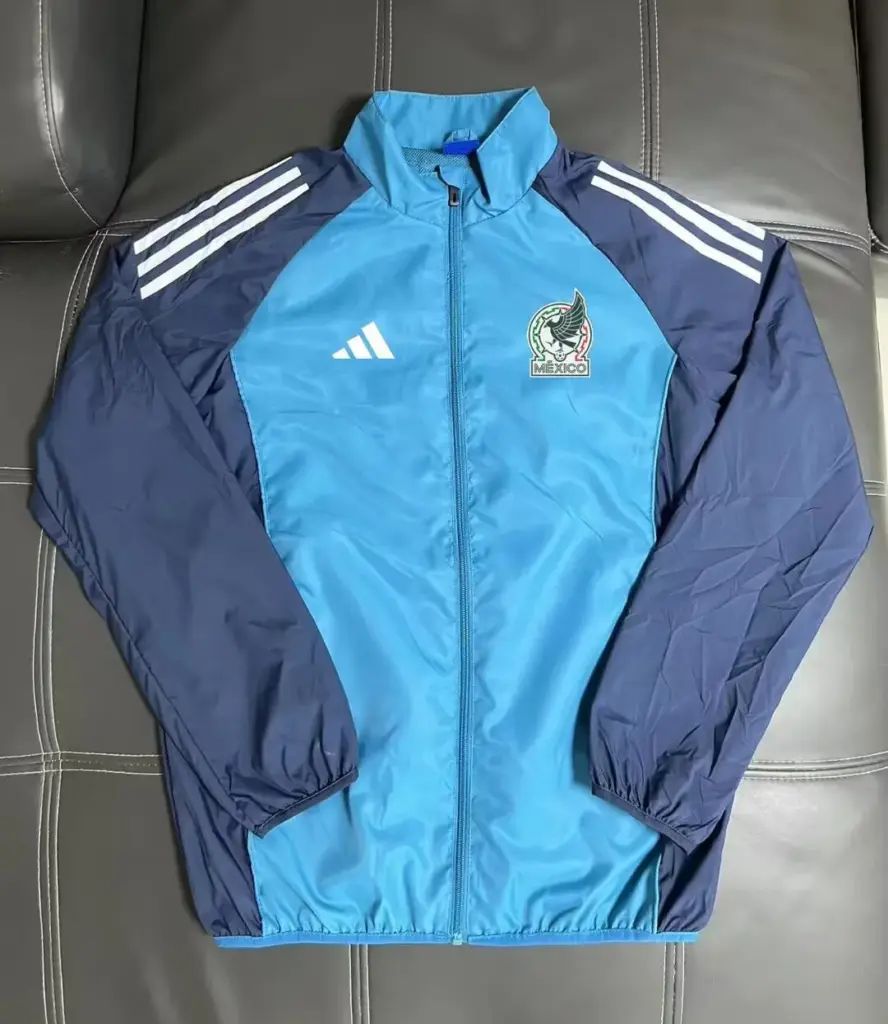 Mexican blue football jersey windbreaker