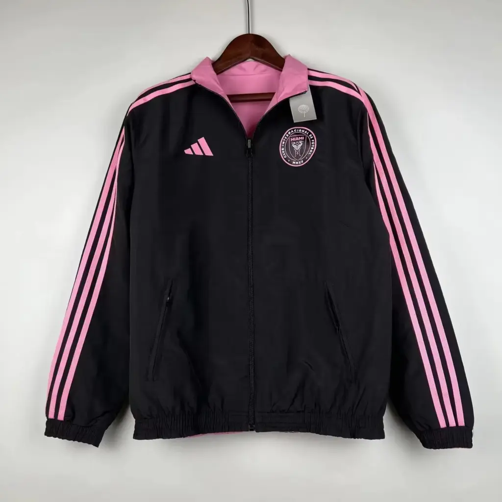 Miami black and pink double-sided silicone windbreaker