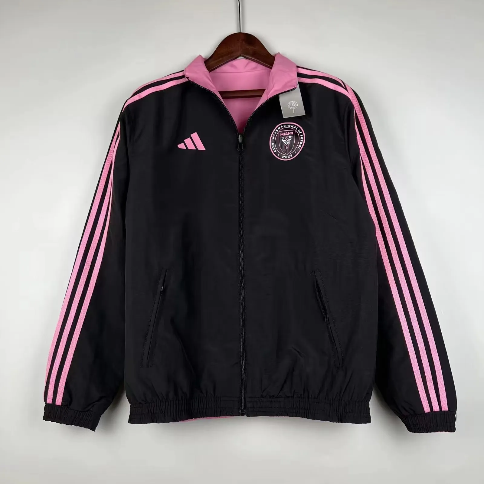Miami black and pink double-sided silicone windbreaker Miami black and pink double-sided silicone windbreaker