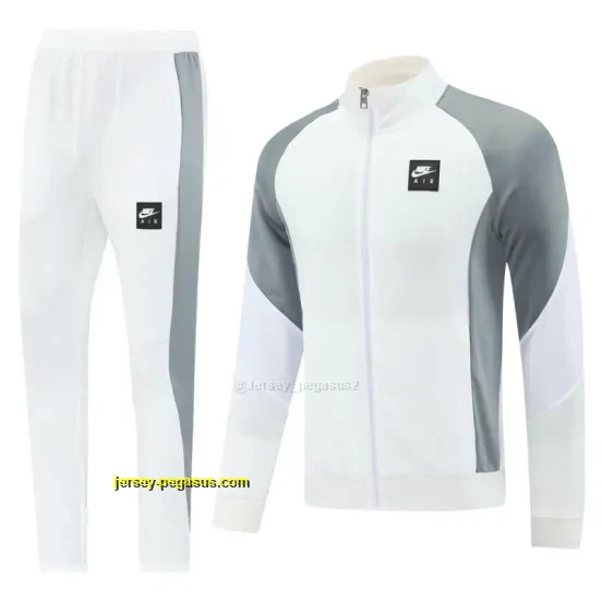 2025 NIKE WHITEGrey Full Zipper Jacket +Long Pants