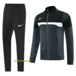 2025 Nike BlackDeep Grey Full Hoodie Zipper Jacket +Long Pants