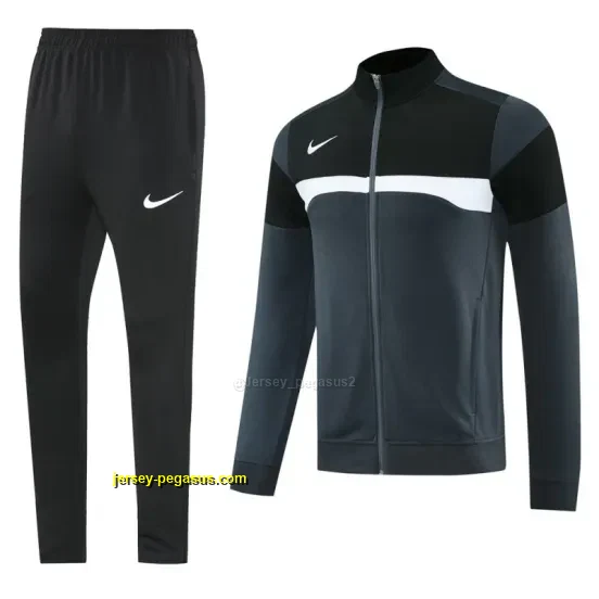 2025 Nike BlackDeep Grey Full Hoodie Zipper Jacket +Long Pants