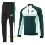 2025 Nike GreenWhite Full Hoodie Zipper Jacket +Long Pants