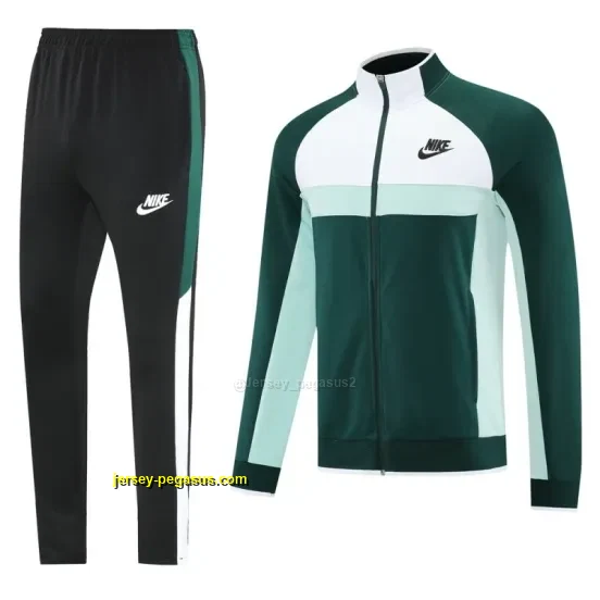 2025 Nike GreenWhite Full Hoodie Zipper Jacket +Long Pants