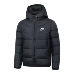 New Nike black cotton coat