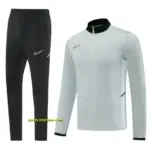 2025 Nike Grey Full Hoodie Zipper Jacket +Long Pants